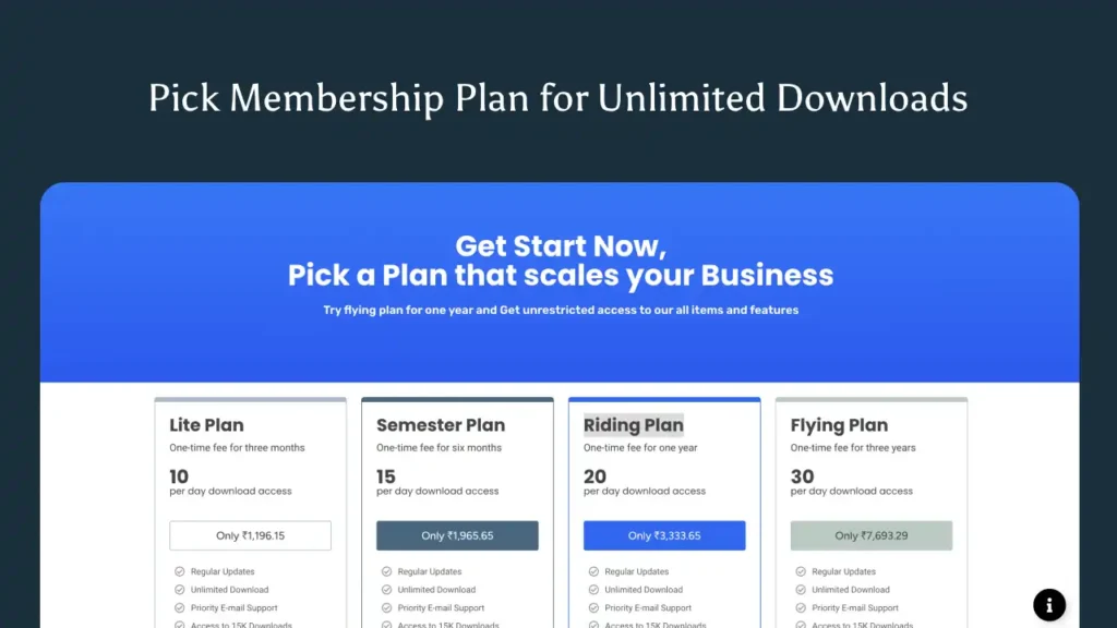 Maxkinon Marketplace Membership Plans
